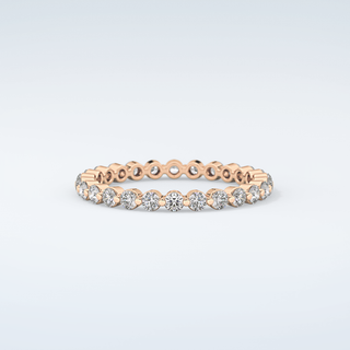 0.69 TCW Round Shaped Diamond Eternity Moissanite Wedding Band 9