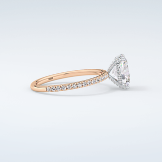 2.0 CT Oval Cut Pave & Hidden Stone Moissanite Engagement Ring 10