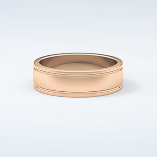 Classic Textured Shank Wedding Band 7