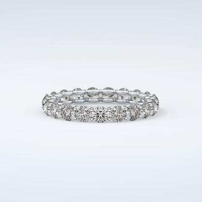 2.1 TCW Round Shaped Moissanite Wedding Band