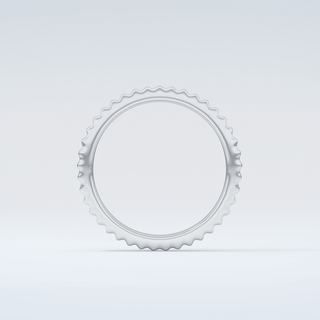 Textured Shank Wedding Band 14