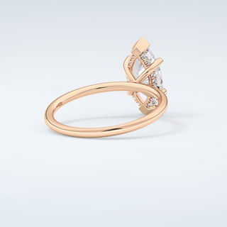 1.5 CT Marquise Cut Hidden Halo Moissanite Engagement Ring 9