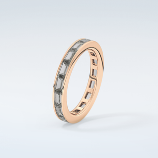 1.87 TCW Baguette Shaped Moissanite Wedding Band 12