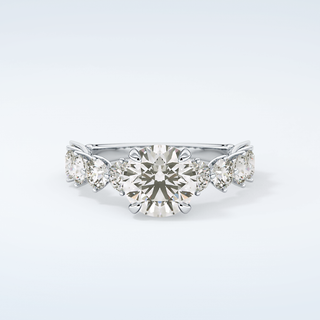 2.0 CT Round Cut Pave Moissanite Engagement Ring 13