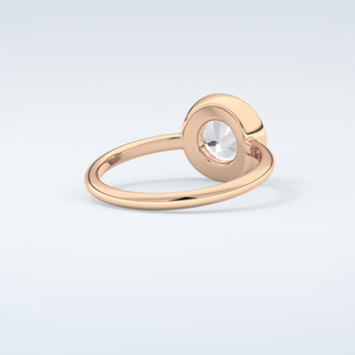 1.0 CT Rose Cut Bezel Style Moissanite Engagement Ring 9