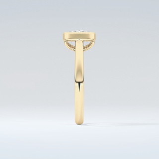 1.5 CT Cushion Cut Bezel Style Moissanite Engagement Ring 5