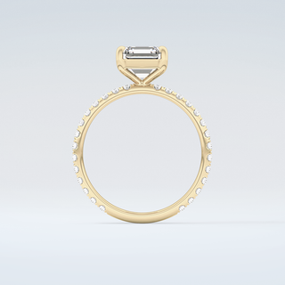 2.0 CT Asscher Cut Pave Style Moissanite Engagement Ring 2