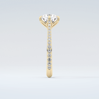 2.0 CT Round Cut Pave Style Moissanite Engagement Ring 5