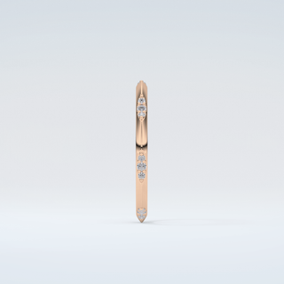 0.09 TCW Round Shaped Moissanite Wedding Band 11