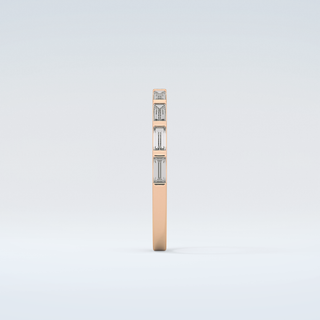 0.54 TCW Baguette Shaped Moissanite Wedding Band 11