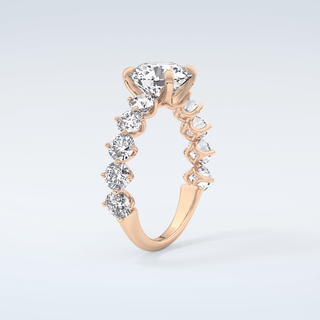 2.0 CT Round Cut Pave Moissanite Engagement Ring 12