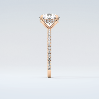 2.0 CT Round Cut Pave Hidden Halo Moissanite Engagement Ring 11