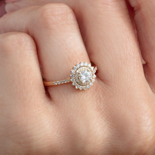 2 CT Round Three Stones Lab Grown Diamond Engagement Ring