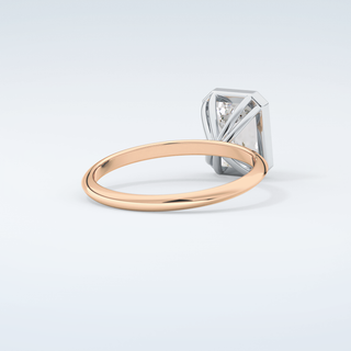 2.0 CT Emerald Cut Bezel Solitaire Moissanite Engagement Ring 9