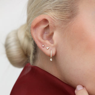 1.0 CT Round Bezel Solitaire Lab Grown Diamond Earrings