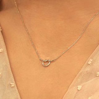 1.0 CT Round Bezel Solitaire Lab Grown Diamond Necklace