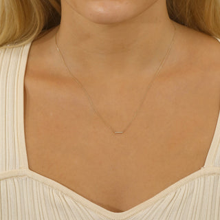 1.0 CT Round Bezel Solitaire Lab Grown Diamond Necklace
