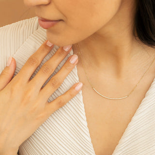 1.0 CT Round Bezel Solitaire Lab Grown Diamond Necklace
