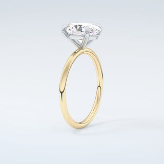 2.0 CT Oval Cut Solitaire Moissanite Engagement Ring 6