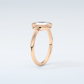 1.0 CT Rose Cut Bezel Style Moissanite Engagement Ring 12