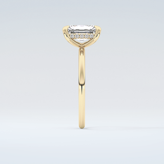 2.0 CT Radiant Cut Hidden Halo Moissanite Engagement Ring 5