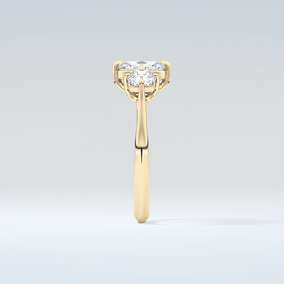 2.0 CT Cushion Cut Three Stone Moissanite Engagement Ring 5