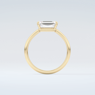 2.0 CT Emerald Cut Solitaire Moissanite Engagement Ring 2