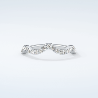 0.58 TCW Round Shaped Moissanite Wedding Band 13