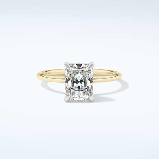 2.0 CT Radiant Cut Solitaire Moissanite Engagement Ring 1