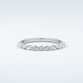 0.32 TCW Round & Marquise Shaped Moissanite Wedding Band 13