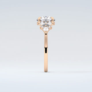 2.0 CT Round Cut Cluster Style Moissanite Engagement Ring 11