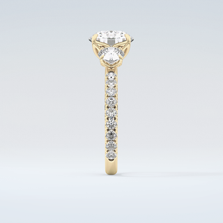 1.5 CT Round Cut Three Stone Moissanite Engagement Ring 5