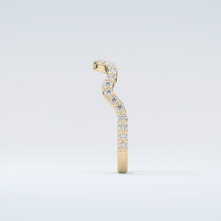 0.58 TCW Round Shaped Moissanite Wedding Band 5