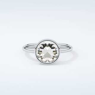 1.0 CT Rose Cut Bezel Style Moissanite Engagement Ring 13