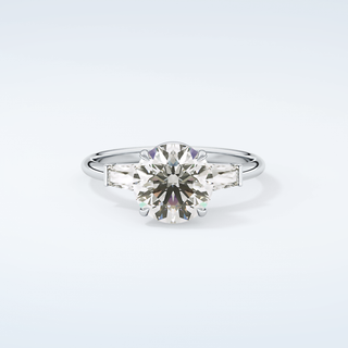 2.0 CT Round Cut Three Stone Moissanite Engagement Ring 13