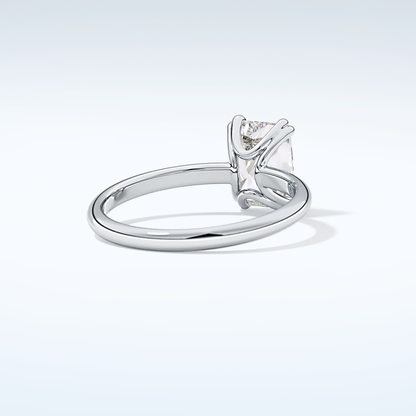 2.0 CT Radiant Cut Solitaire Style Moissanite Engagement Ring