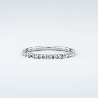 0.36 TCW Round Shaped Moissanite Wedding Band 16