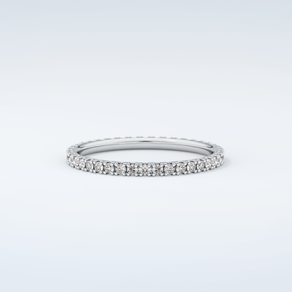 0.36 TCW Round Shaped Moissanite Wedding Band