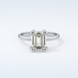 2.0 CT Emerald Cut Solitaire Moissanite Engagement Ring 13