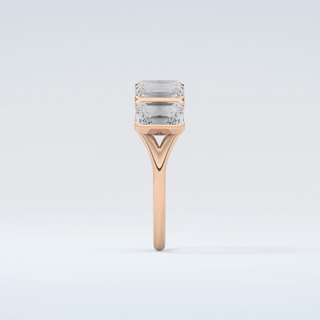 2.5 TCW Emerald Shaped Moissanite Wedding Band 11