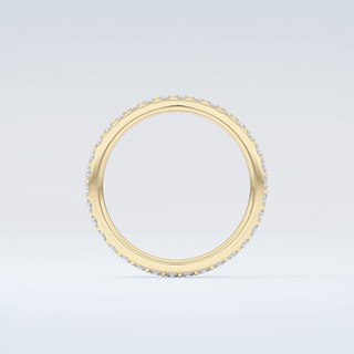 0.74 TCW Round Shaped Moissanite Wedding Band 2