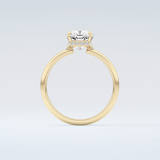 2.0 CT Cushion Cut Hidden Halo Moissanite Engagement Ring 2