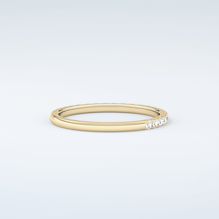 0.18 TCW Round Shaped Moissanite Wedding Band 3