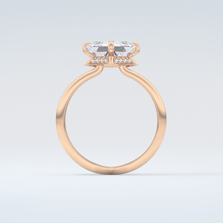 2.0 CT Princess Cut Double Shank Style Moissanite Engagement Ring 8