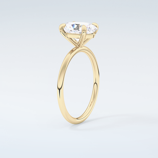 2.0 CT Oval Cut Solitaire Moissanite Engagement Ring 6