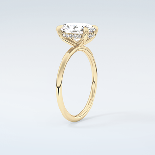 2.0 CT Oval Cut Hidden Halo Moissanite Engagement Ring 6