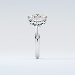 2.0 CT Oval Cut Three Stone Moissanite Engagement Ring 17