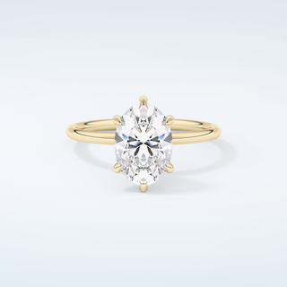 2.0 CT Oval Cut Solitaire Moissanite Engagement Ring 1