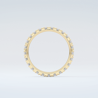 0.84 TCW Round Shaped Moissanite Wedding Band 2