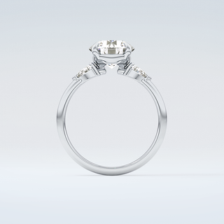 2.0 CT Round Cut Three Stone Moissanite Engagement Ring 14